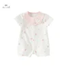 Dave Bella 2024 New Summer Boy’s Girl's Baby Jumpsuit Romper Newborn Creeper Romper Short Sleeve Casual Print DB2240815 4