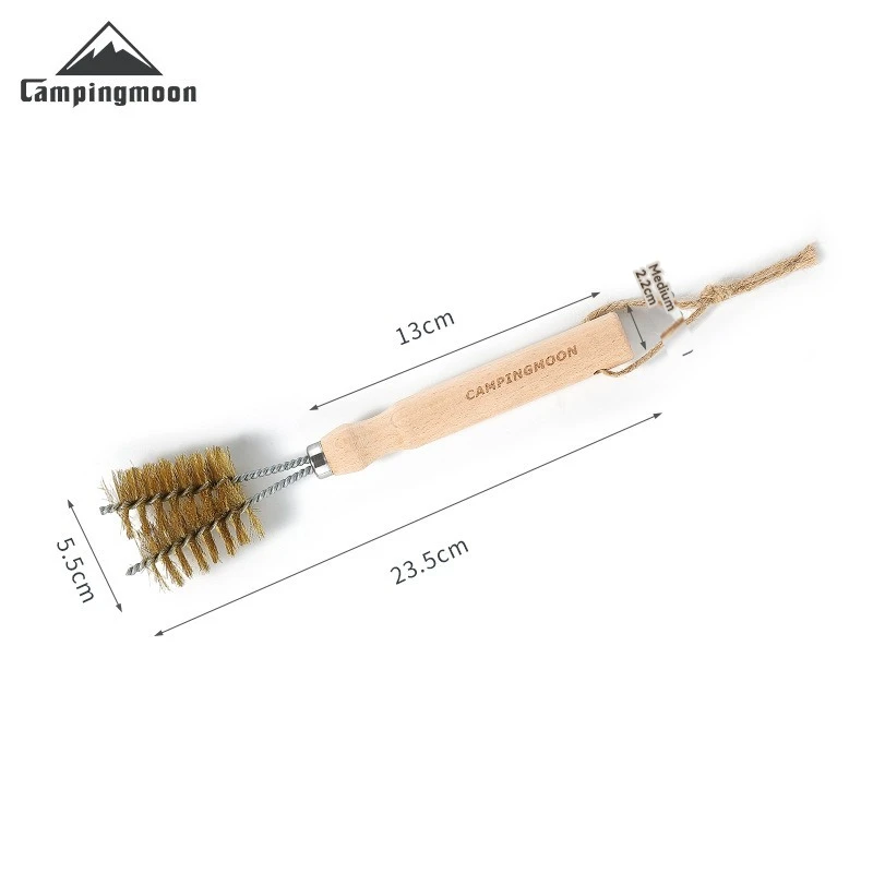 CAMPINGMOON SJ-16 Brass Wire Barbecue Cleaning Oven Mesh Cleaning Pot Washing Barbecue Grill Long Handle Tool Brush