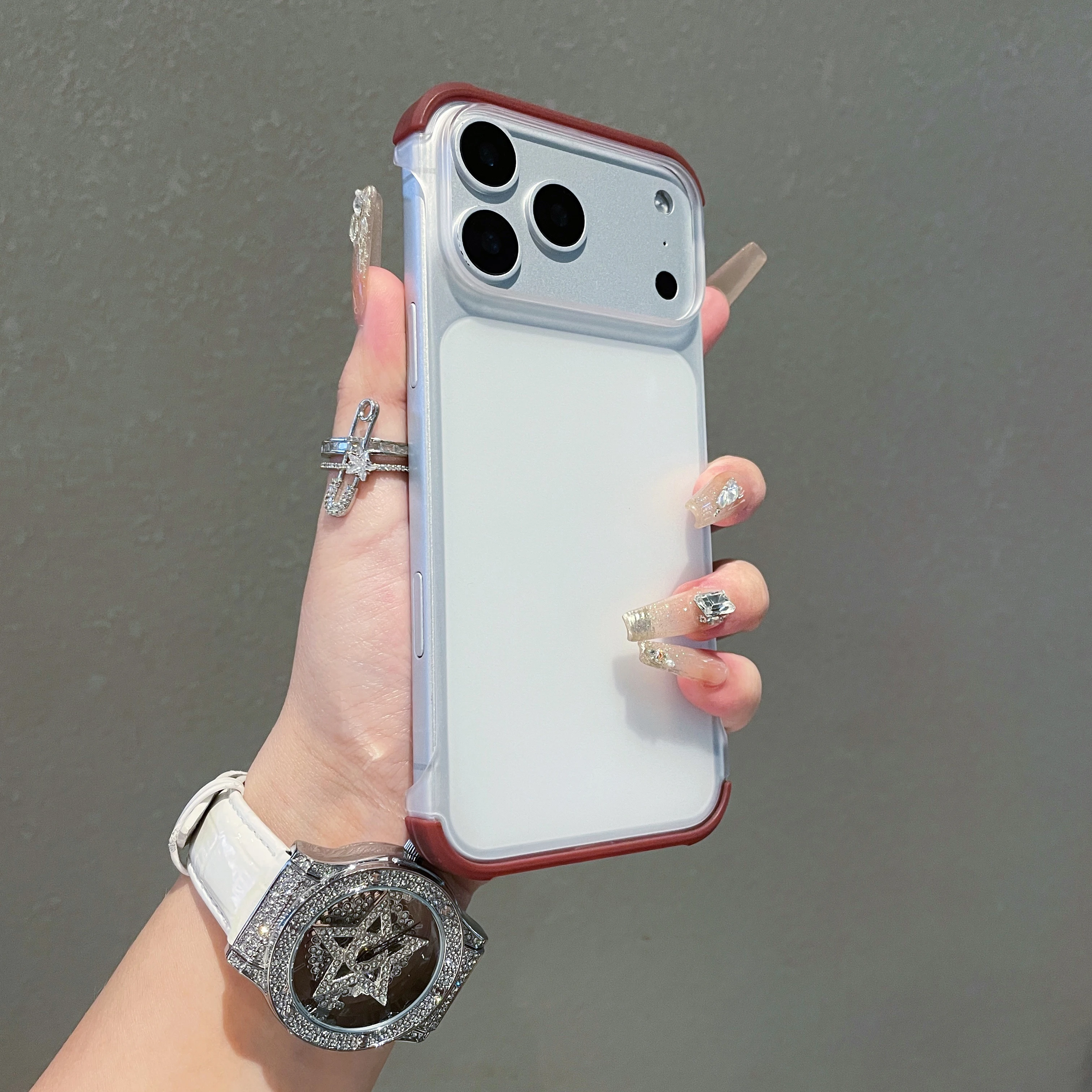 Ultra Thin Transparent Frameless Shockproof Matte Phone Case