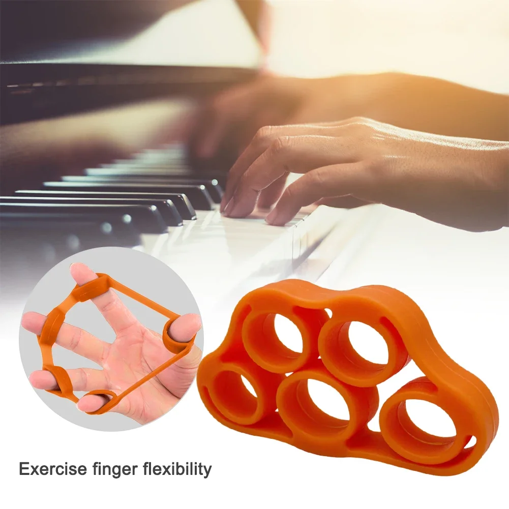 Silicone Finger Gripper Gym Hand Grip Resistance Band Wrist Stretcher Elastic Five Finger Expander Strength Trainer Exercise
