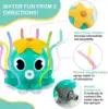 Outdoor Water Spray Sprinkler for Kids and Toddlers Summer Outside Toys Backyard Games with 8 Wiggle Tubes for Boys Girls 4