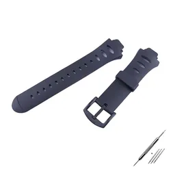 Waterproof Silicone Sport Strap for Men's Watch - Durable Rubber Design (Black buckle)