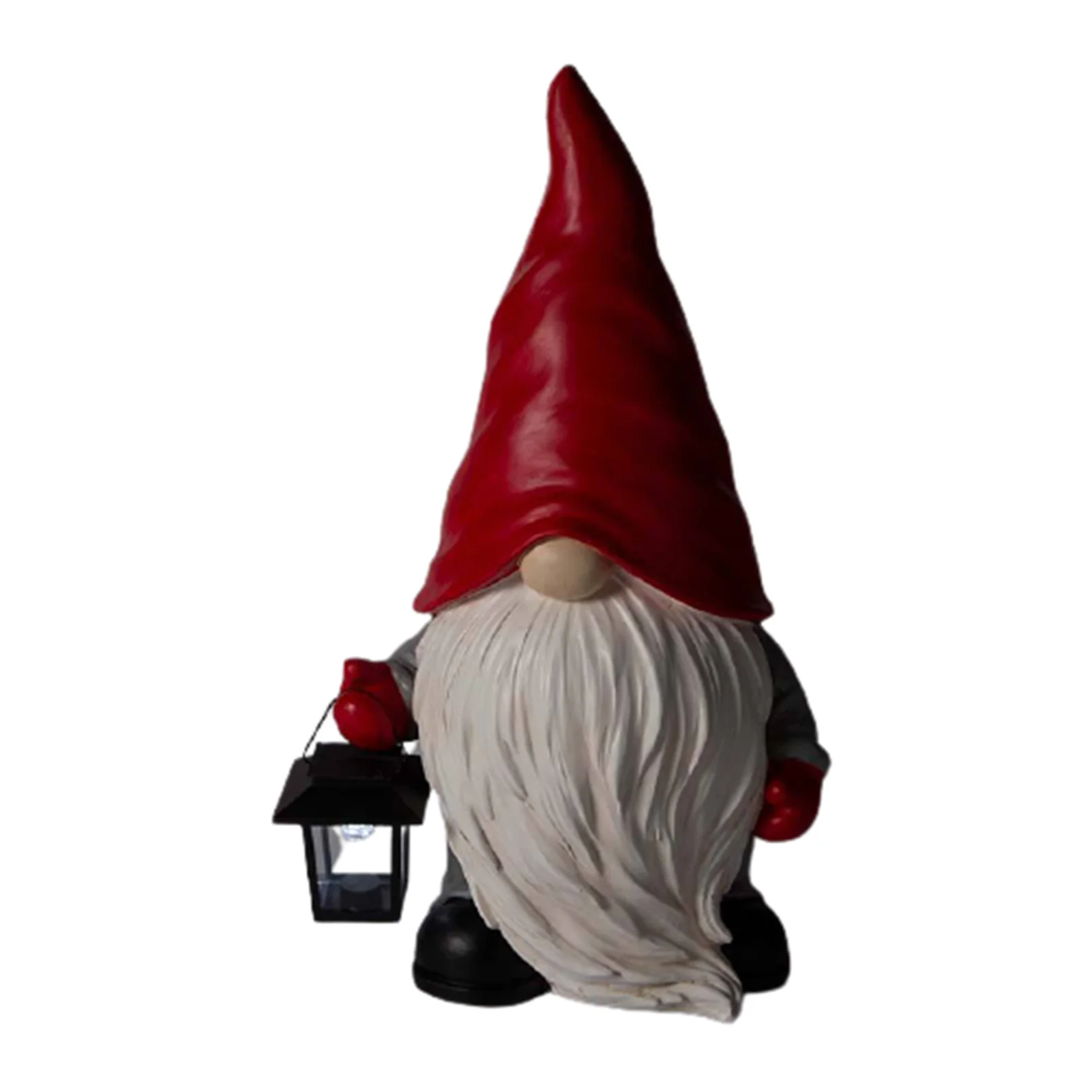 

Gnome Sculpture Solar-Powered Lantern Sculpture Ornament Xmas Decor