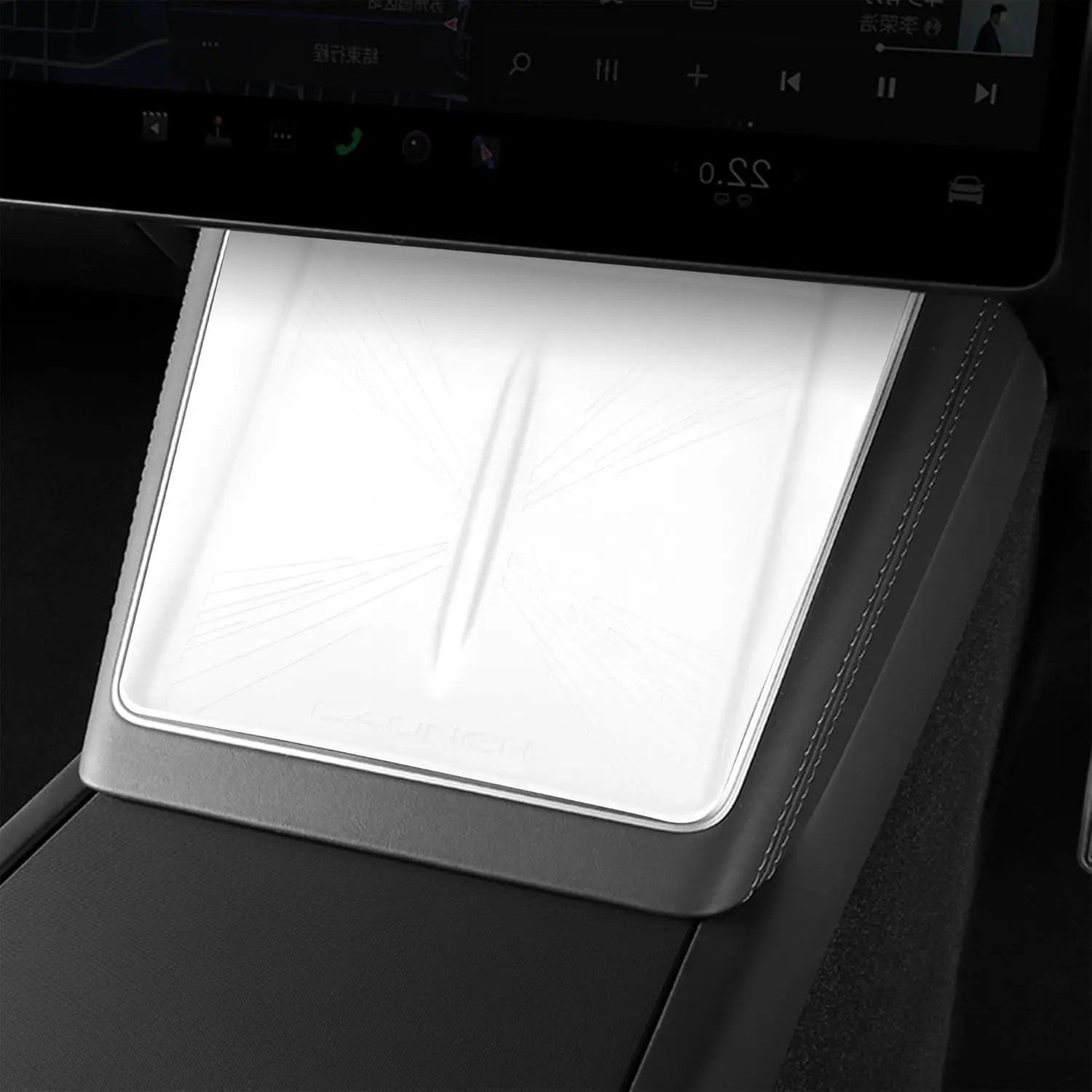 Tapis en Silicone pour Console centrale, conçu pour Tesla Model Y Juniper Refresh, conception antidérapante pour accessoires Tesla Model Y 2025 2026