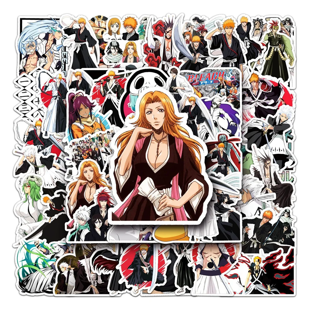 

10/30/50pcs New Japanese Anime Bleach Character Graffiti Sticker For Luggage Laptop Ipad Skateboard Motorcycle Sticker Wholesale