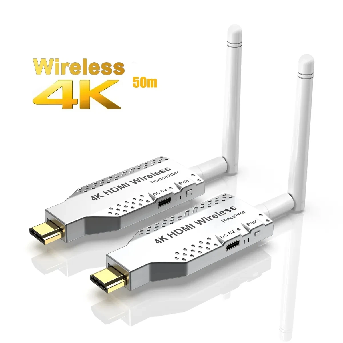 

50m 4K Wireless HDMI Transmitter and Receiver 1080P Audio Video Display Adapter HDMI Extender F Camera Laptop PC To TV Projector