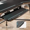 72" Gaming Desk, Wing-Shaped Music Studio Desk, Large Computer Table LED Convertible Monitor Stand Dual Headphone Hanger 4