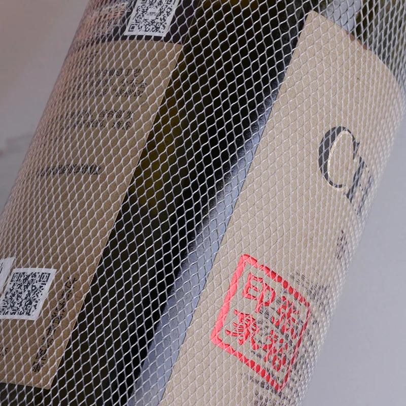 PE Wine Bottle Bag Drink Water Liquor Bottle Sleeve Prevent Friction Protection Net Cover label Packaging 50pcs