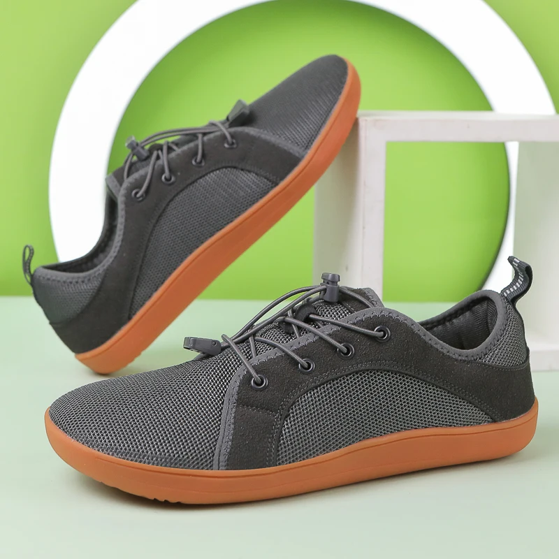 New Unisex Wider Shoes Breathable Mesh Men Barefoot Wide-toed Shoes Brand Flats Soft Zero Drop Sole Wider Toe Sneakes Large Size