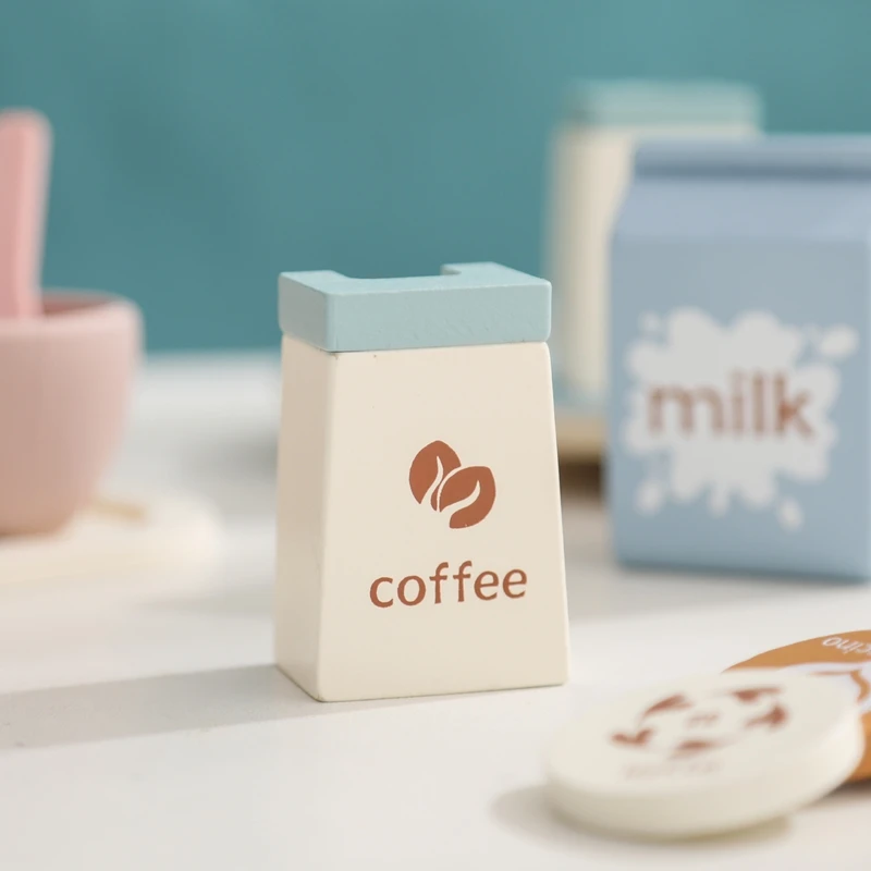 Holz Kinder Montessori Spielzeug Teekanne Tee tasse Kaffee Simulation Küchen utensilien Kinder erziehung so tun, als würden sie Spielzeug Geburtstags geschenke spielen – Detail 13