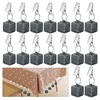 16PCS Tablecloth Weights With Metal Clip, Cube Table Covers Pendant Stones, Marble Table Cloth Weights For Decoration 5
