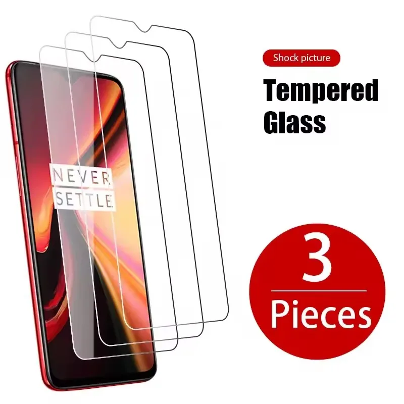 3 Stück gehärtetes Glas für Oneplus 6 6T 7 7T 8T Nord N100 N10 5G 9 Displayschutzfolie