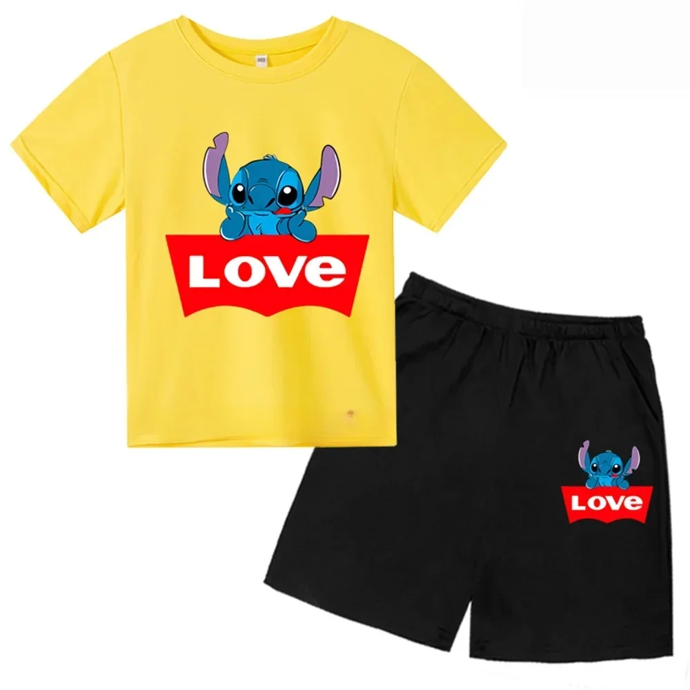 thumbnail image 1 of Conjunto de verano de algodón con bonitos dibujos para niños y bebés, camiseta de dos piezas con pantalones cortos y manga corta informales para niñas, 1 of 5