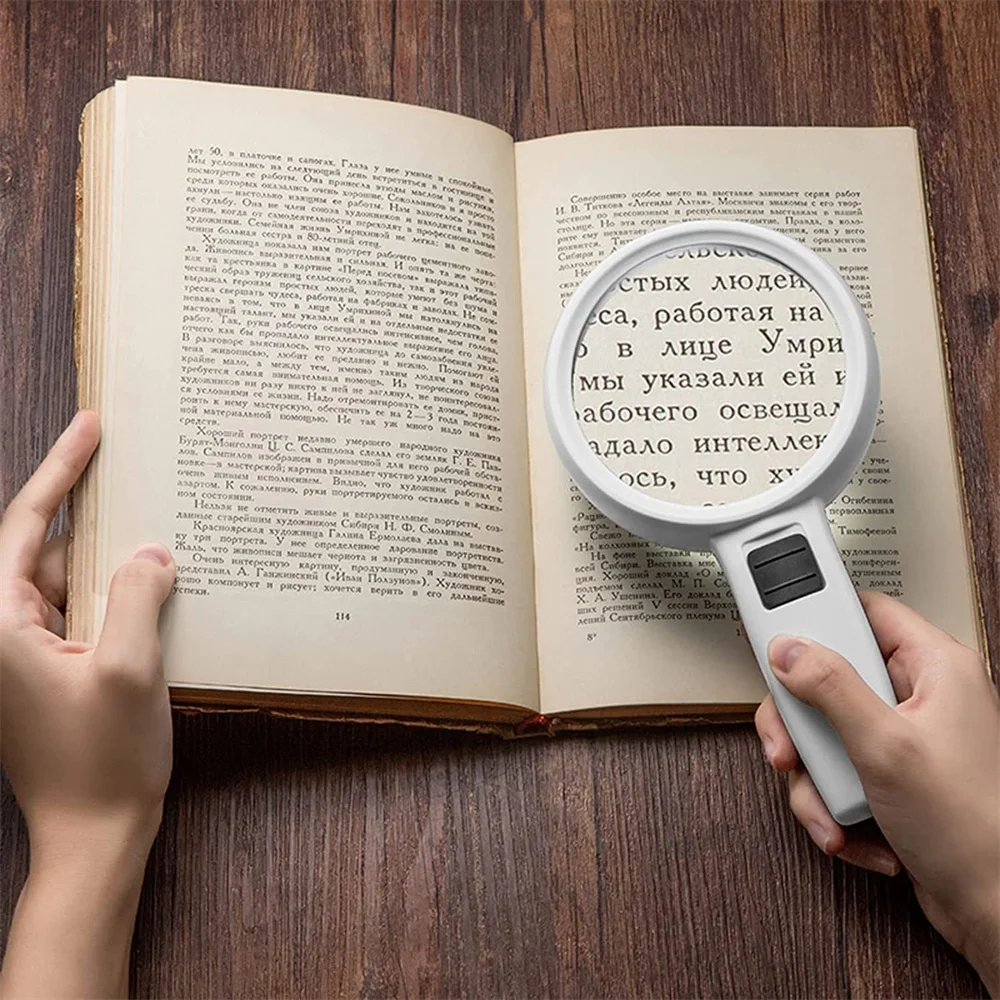 Magnifying glass Magnifying Glass with Light 30X Handheld Large Magnifying Glass 12 Led Illuminated Lighted Magnifier for Seniors Reading Solder
