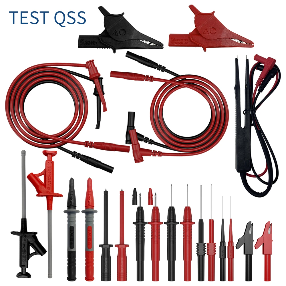 Qss 23pcs Multimeter Test Leads Kit With Digital Electrical Test Probes