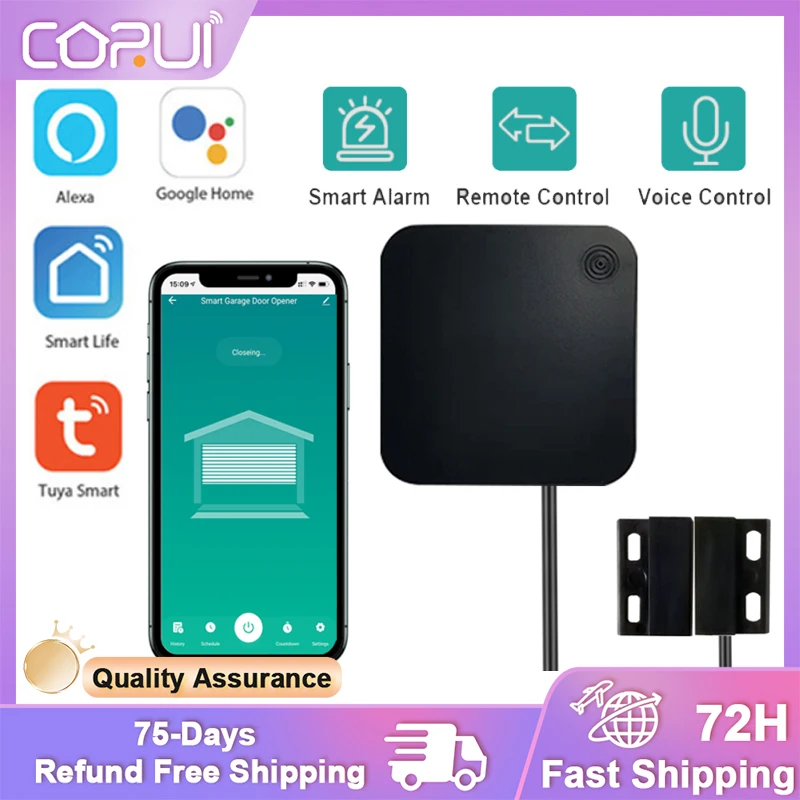 Tuya Smart Garage Door Opener Controller Wifi Smart Garage Door