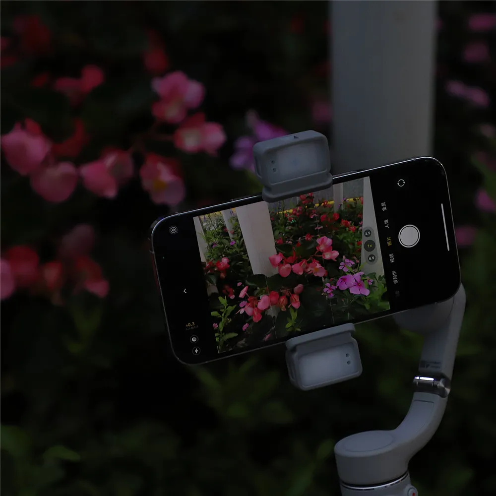 補助光電話クランプdji om 6/5/se調整可能な輝度色温度osmo携帯6