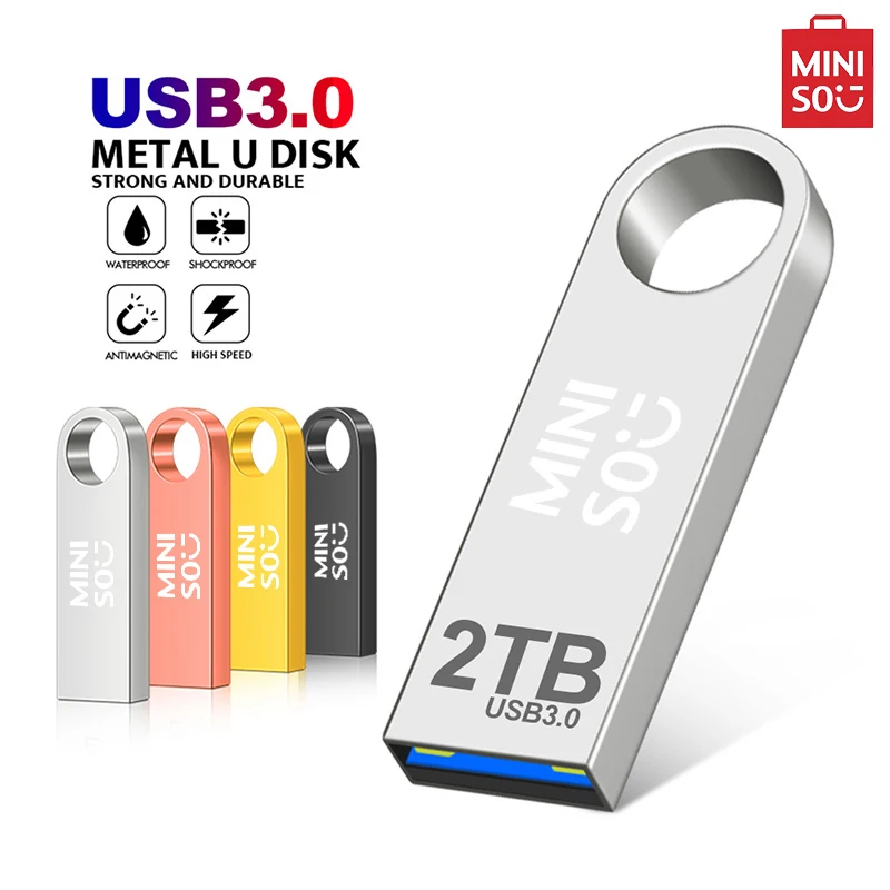 MINISO 슈퍼 USB 3.0 금속 펜 드라이브, 1TB Cle USB 플래시 드라이브, 512G 펜드라이브, 고속 휴대용 SSD 메모리 USB 스틱, 2TB MINISO 슈퍼 USB 3.0 금속 펜 드라이브, 1TB Cle USB 플래시 드라이브, 512G 펜드라이브, 고속 휴대용 SSD 메모리 USB 스틱, 2TB