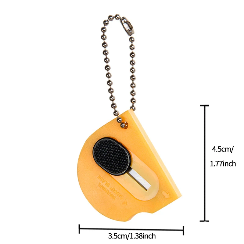 Keychain knife Portable Knife Safe Auto Retractable for Utility Paper Express Unpacking Office Cutting
