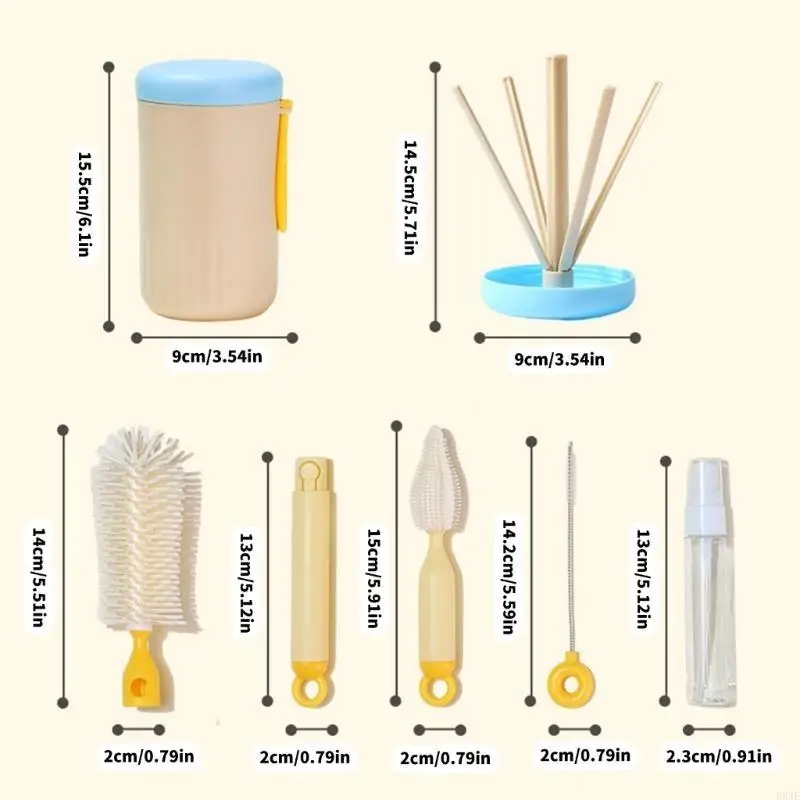 Baby Bottle Brush set Efficient Baby Bottle Clean for Thorough & Gentle Cleaning