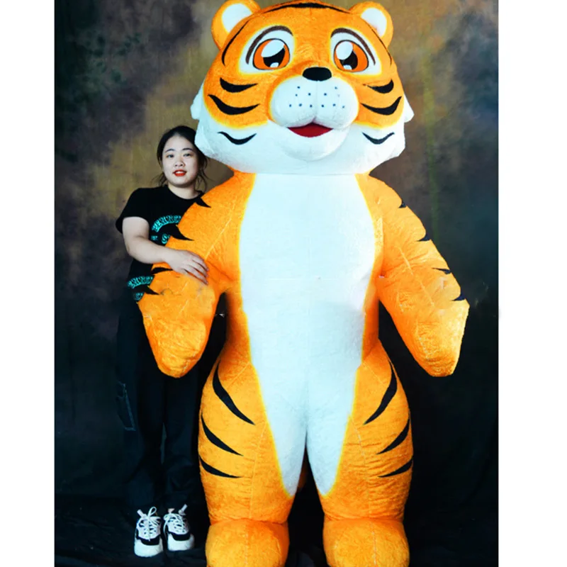 

260cm Tiger Inflatable Mascot Tighnari Plush Mascotte Costumes Walking Adult Size Carnival Costumes Party Cosplay Clothing