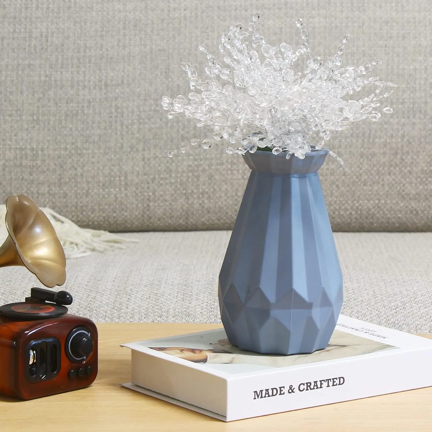 Künstliche Blume Acryl Wassertropfen handgemachte Valentinstag Zimmer Dekor Hochzeit Brautstrauß Kranz Haarnadel DIY Geschenk Süßigkeiten – Detail 6
