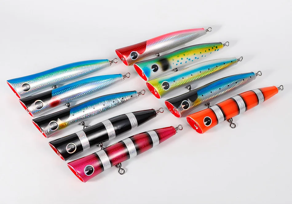 NOEBY Holz Popper Trolling Köder 180mm 80g Schwimm Große Spiel Topwater Salzwasser Boot Angeln für Thunfisch GT Angeln angelgerät – Detail 9