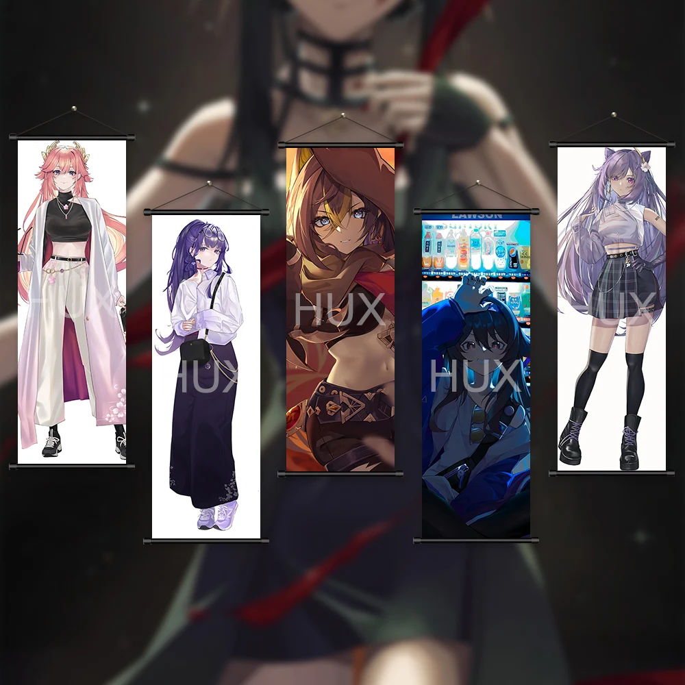 Japan Anime Sexy Girl Character Series Wall Art Hanging Scroll Canvas