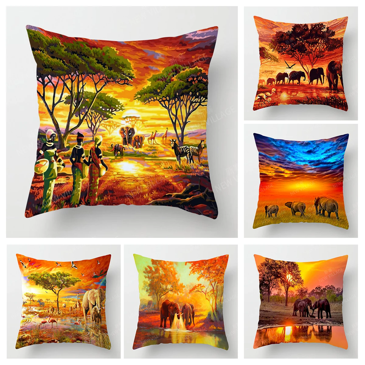 

Home living room decoration cushion covers Colorful animals short plush throw pillow cover45*45 pillowcase 40x40cm 50x50 45x45