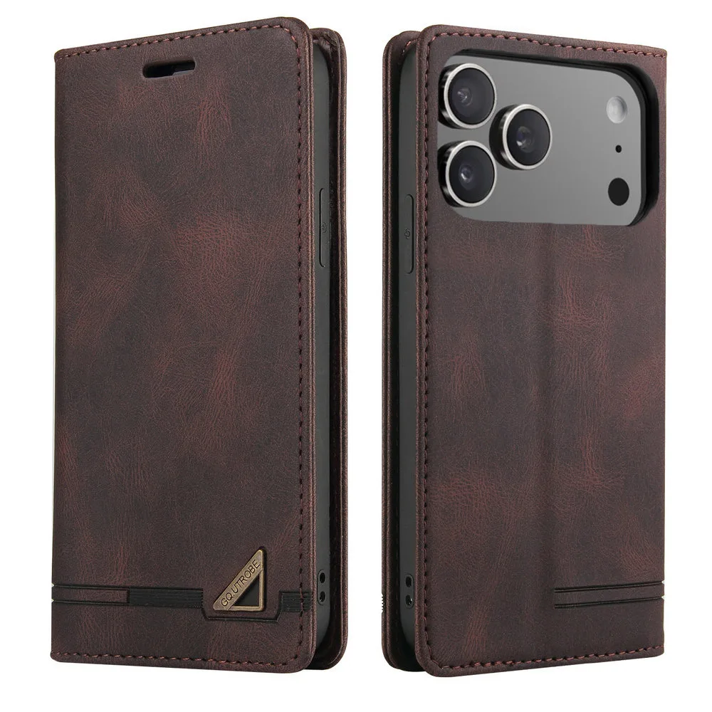 Étui Portefeuille Aimanté Pour Téléphone - Flip Book Cuir Synthétique - Motif Fleurs