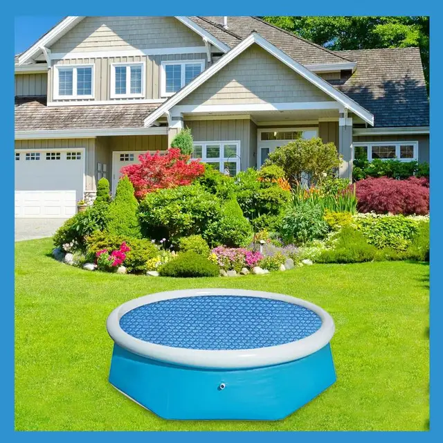 Rectangular Pool Cover Retaining Solar Swimming Pool Insulation Film Blue Solar Foil Pool Heating Solar High-quality Tarpaulin 2