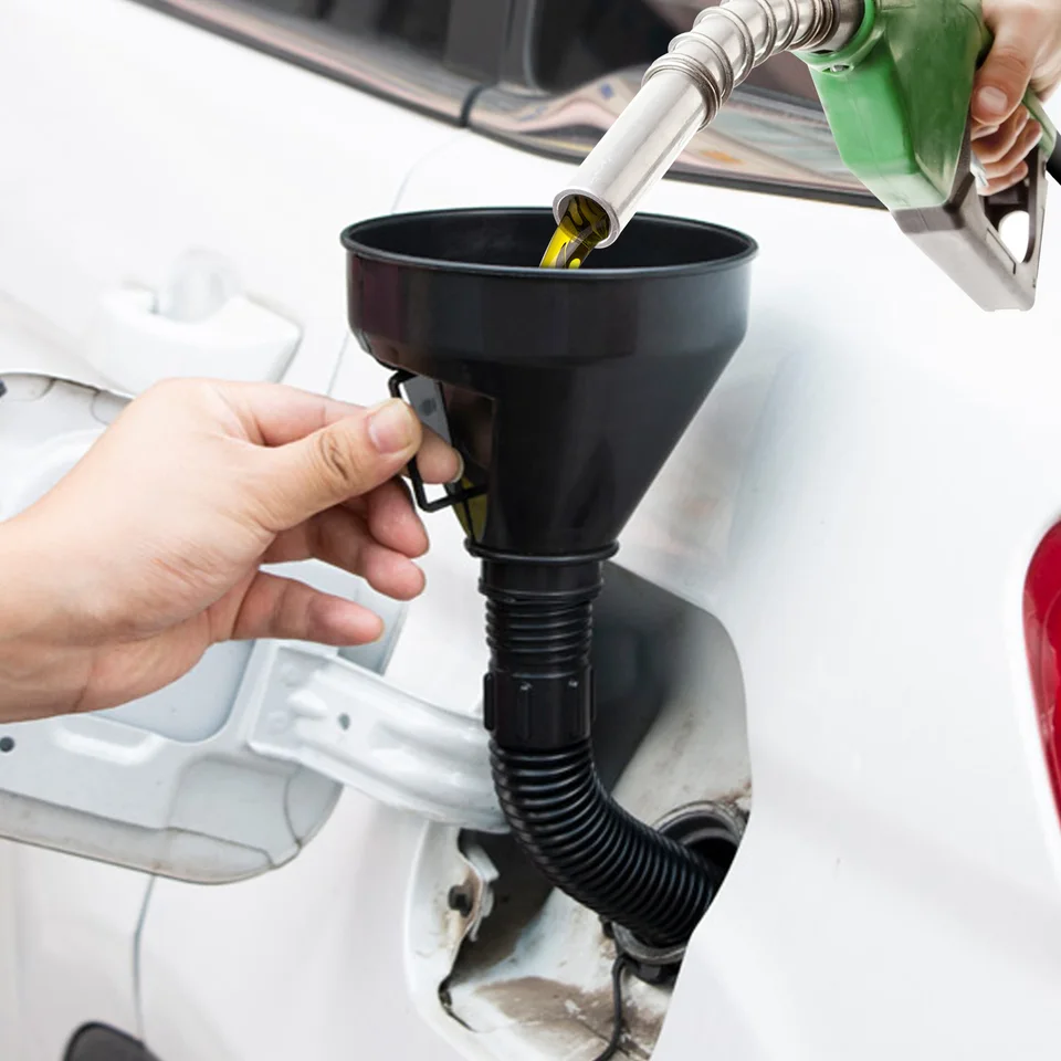 Plastique Entonnoir Entonnoir Carburant 2 Pièces Entonnoir De Remplissage Universel Entonnoir Essence Avec Tuyau Flexible Et Filtre Pour Diesel Kerose 98483156