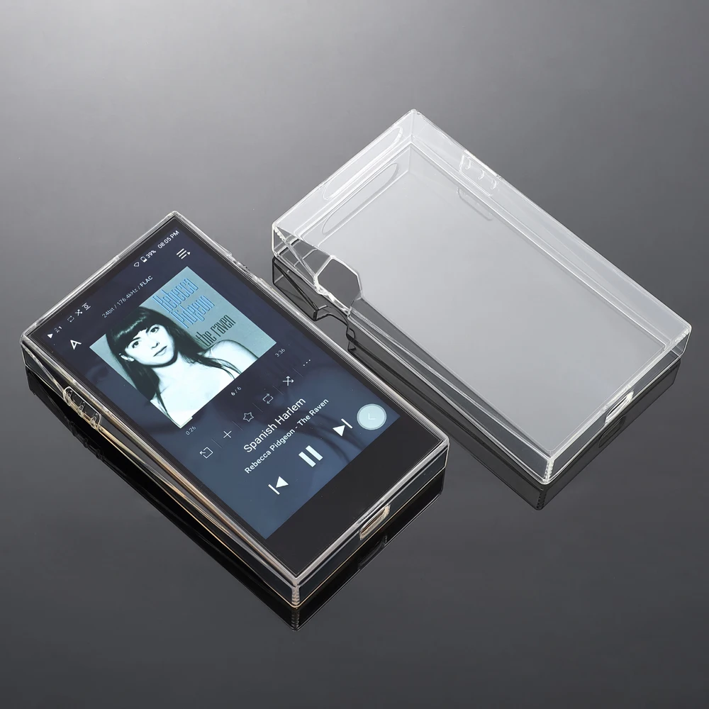 전면 화면 보호기 강화 유리가 장착된 iRiver Astell&Kern SP3000용 소프트 클리어 크리스탈 TPU 보호 쉘 스킨 케이스 커버