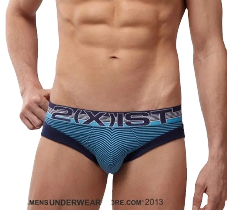 2XIST Men's comfortable tight-fitting briefs Men's striped briefs