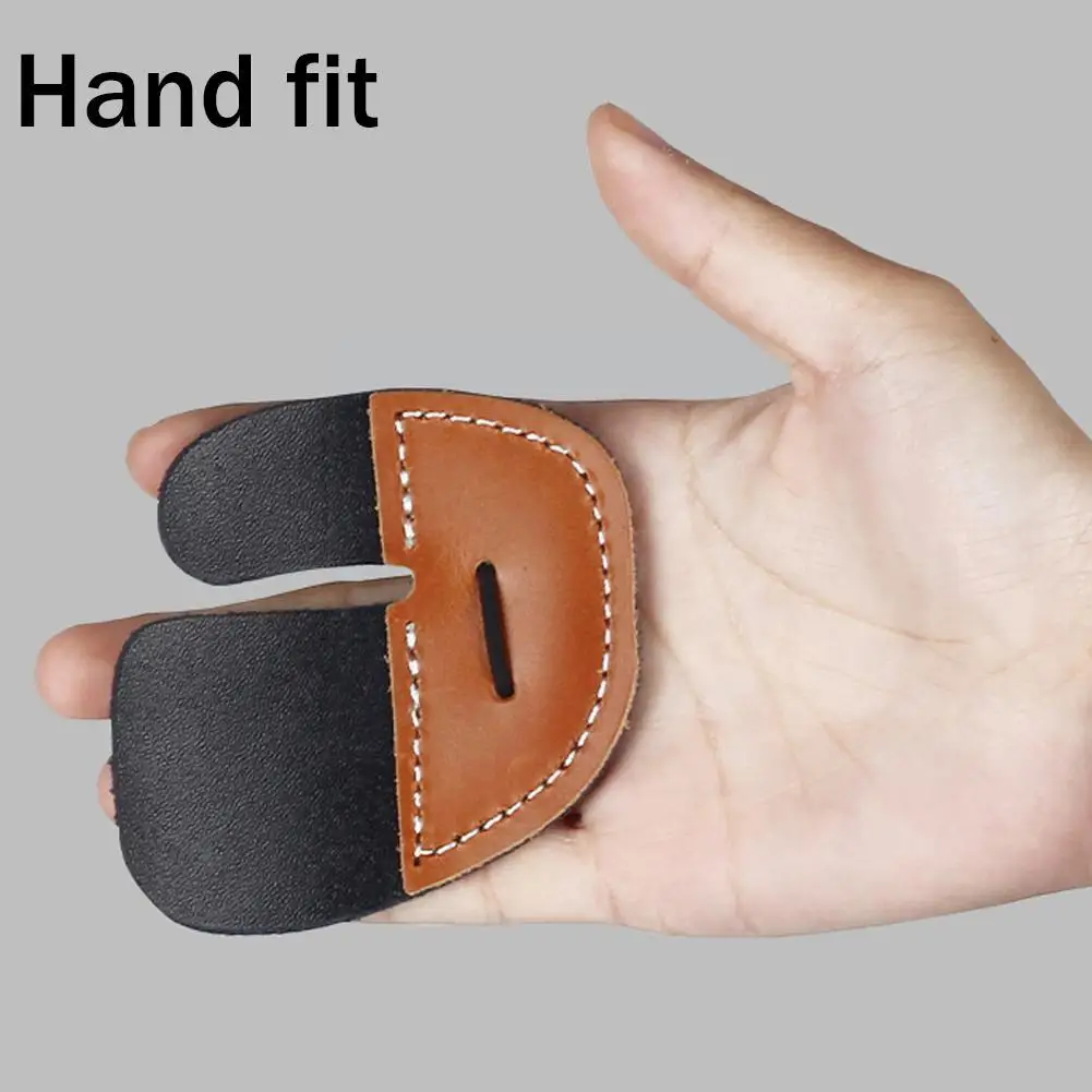 Archery Finger Tab Protector Thick Leather Bow Arrows Protective Equipment Gear Guard Pad