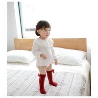 Girl Socks Bow  0-5 Year Sock Long Newborn Infant Baby Girl Kids Cotton Over Knee High Bow Stocking Leg Warmer Mesh  Socks 3