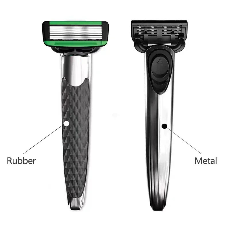 Safety 7-Layer Shaver Blade Manual Razor with Replaceable Blades Shaver Resistant Water Wash Shaver Manual Metal Razor 4