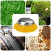Landscaping Weeding Machine 6/8 Inch Weeder Rotary Weed Brush Joint Twist Knot Steel Wire Wheel Brush Disc Power Garden Tool 5