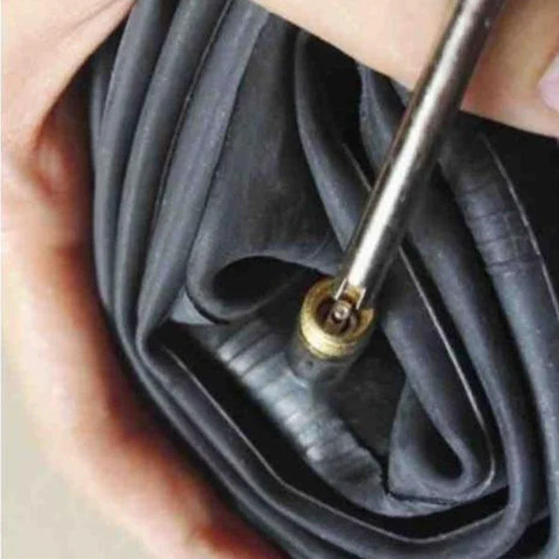 Tire Valve Tool Tire Valve Stem Puller Portable Tire Valve Core Remover Installer Tool Removal Tool Car Bike Bicycle Motorcycle Tire Repair Tools Wrench Screwdriver