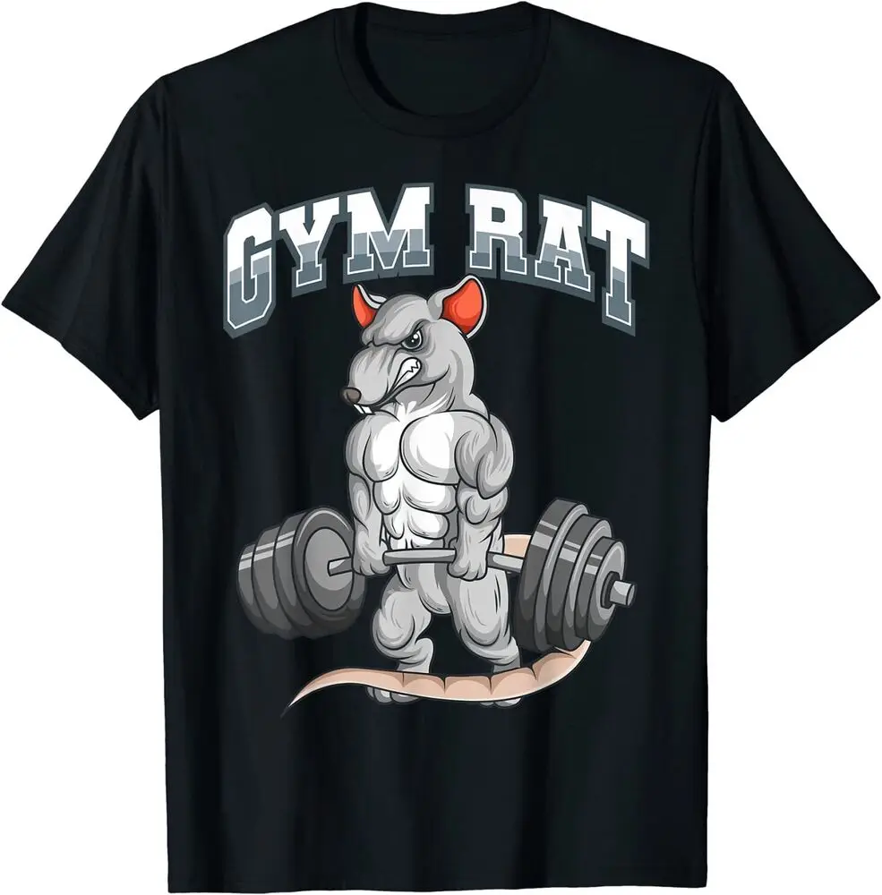 

Gym Rat Fitness Bodybuilding T-Shirt Anime Pattern Y2K Top Unisex Summer Short Sleeve