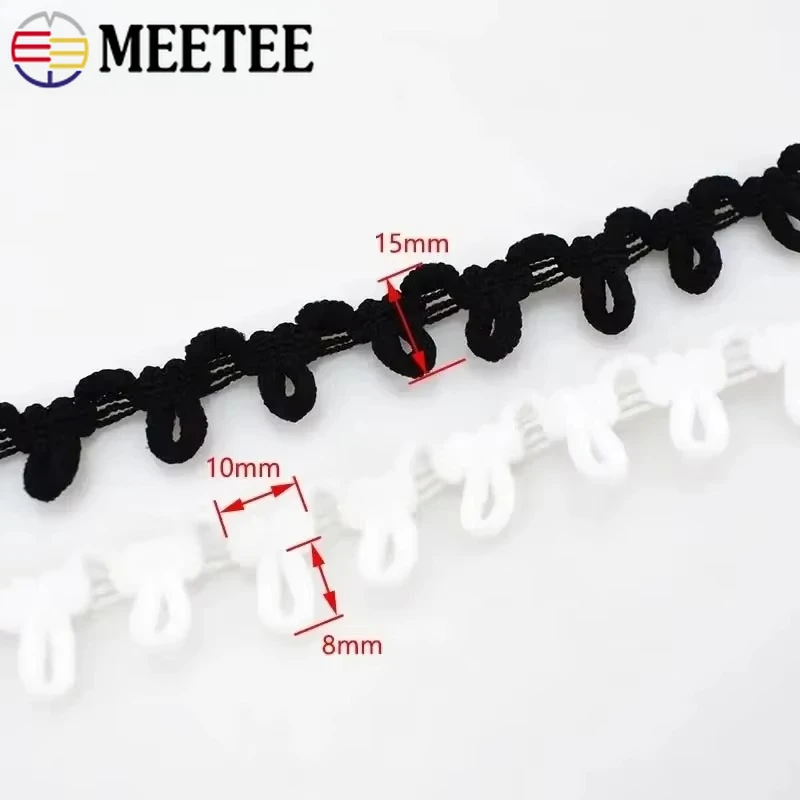 Premium Lace Elastic Band with Button Hole Trim for Stretchable Sewing Projects