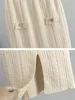 Chic Design Knitted 2 Piece Sets Women Single Breasted Knit Sweater Cardigan Tops With Belt Conjuntos High Waist Skirts Outfit 6