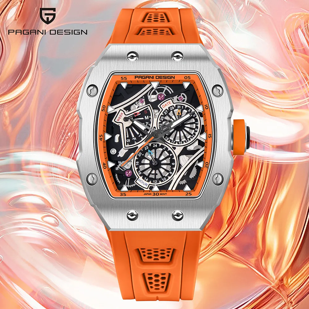 

Часы наручные PAGANI VH88 Мужские кварцевые, дизайнерские водонепроницаемые брендовые люксовые, из нержавеющей стали, PDYS012, 2023