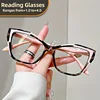 Elegant cat eye reading glasses for women-fashionable color block design, anti-blue light, 1.0 to 4.0 strength