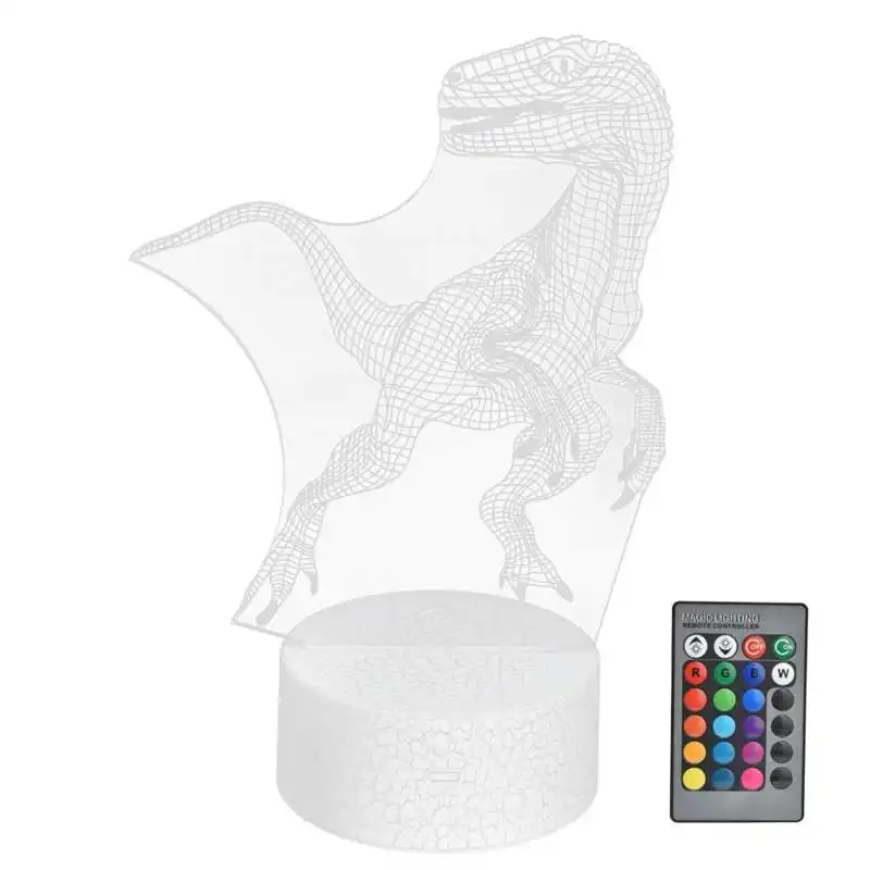 

Night Lamp Dinosaur Lamp Durable Acrylic with Remote Control USB Cable for Indoor