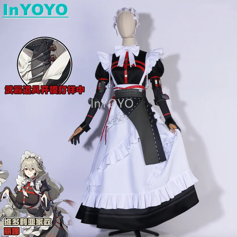

InYOYO Victoria Housekeeping Alexandrina Cosplay Costume Zenless Zone Zero Game Suit Maid Uniform Dress Halloween Party Outfit W