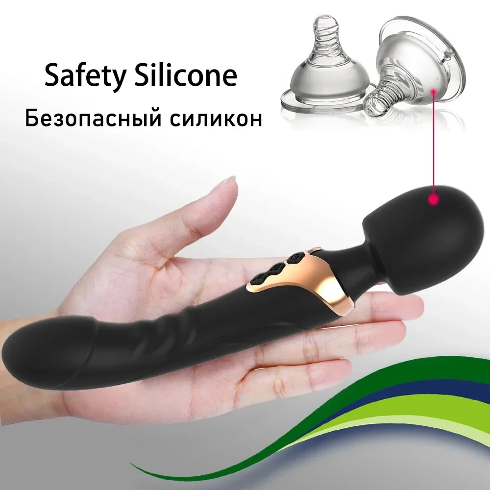 Powerful AV Magic Wand Dildo Vibrator Clitoris Stimulator Vagina Massager G Spot Masturbator Adult Sex Toys for Women
