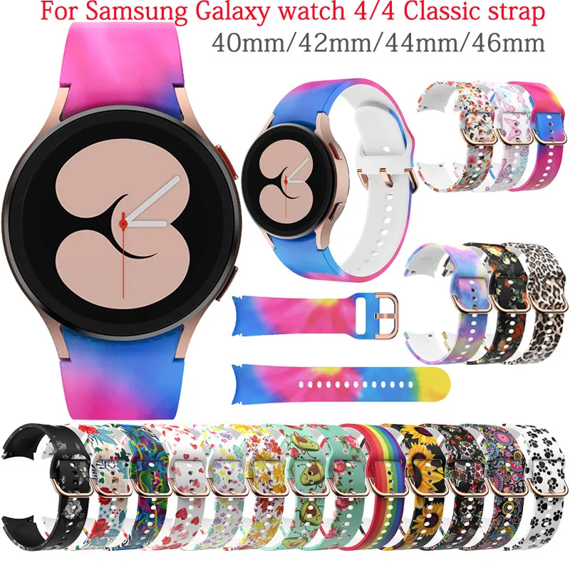 Original Silicone Band For Samsung Galaxy Watch 4 Classic 46mm 42mm Silicone Strap for Galaxy Watch 5/pro/4 44mm 40mm 20mm Strap_voghion.com