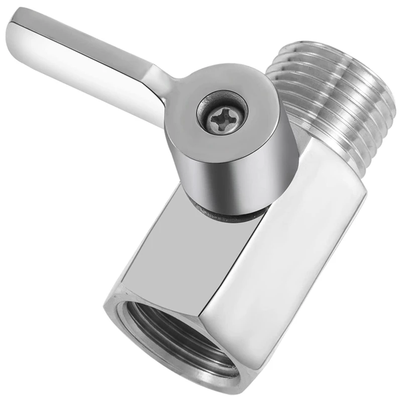Shower Head Shut Off Valve, 304 Stainless Steel Mini Ball Valve NPT Thread(1/2Inch Male X 1/2Inch Female)