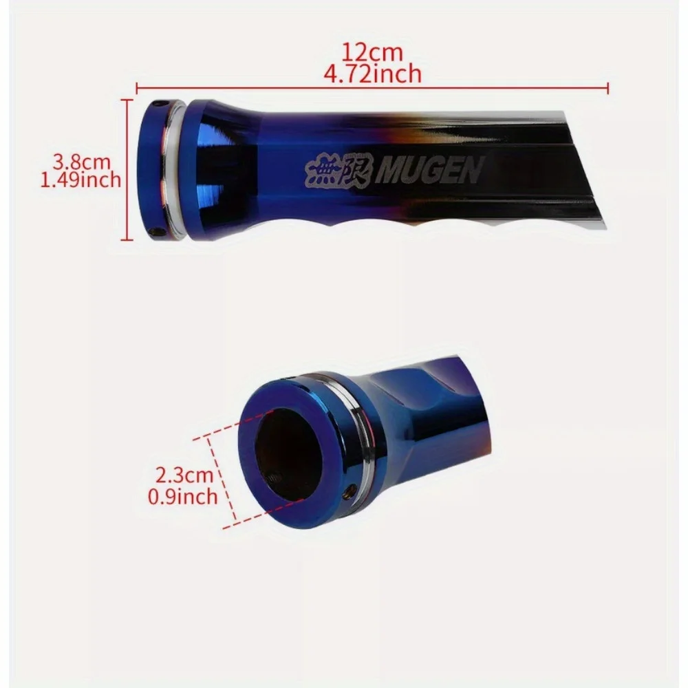 Hand Brake Cover Car Interior Accessories MUGEN Universal Burnt Blue Aluminum Car Handle Hand Brake Sleeve Handbrake Cover